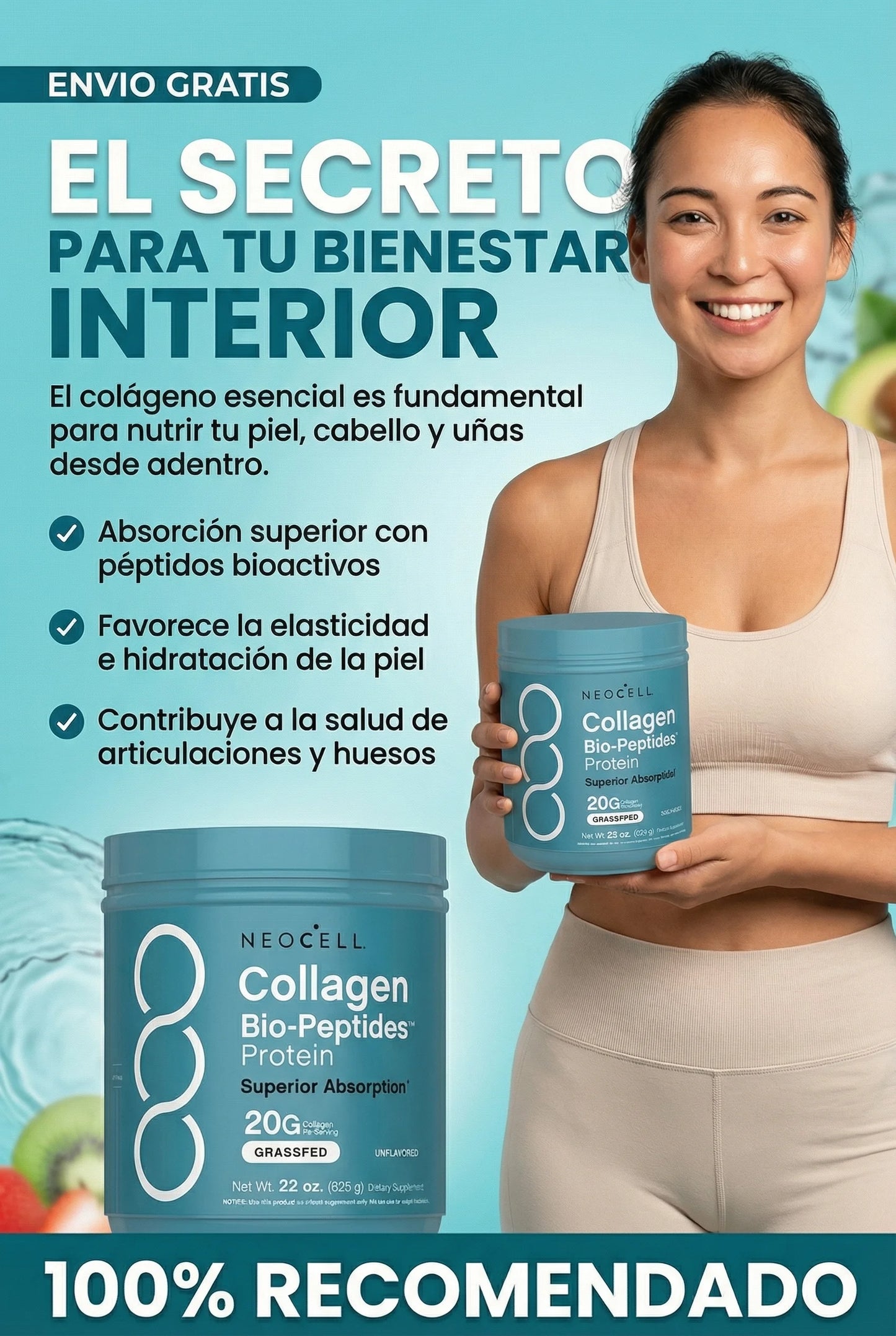 Collagen Bio-Peptides: Restaura tu cuerpo desde adentro de forma real